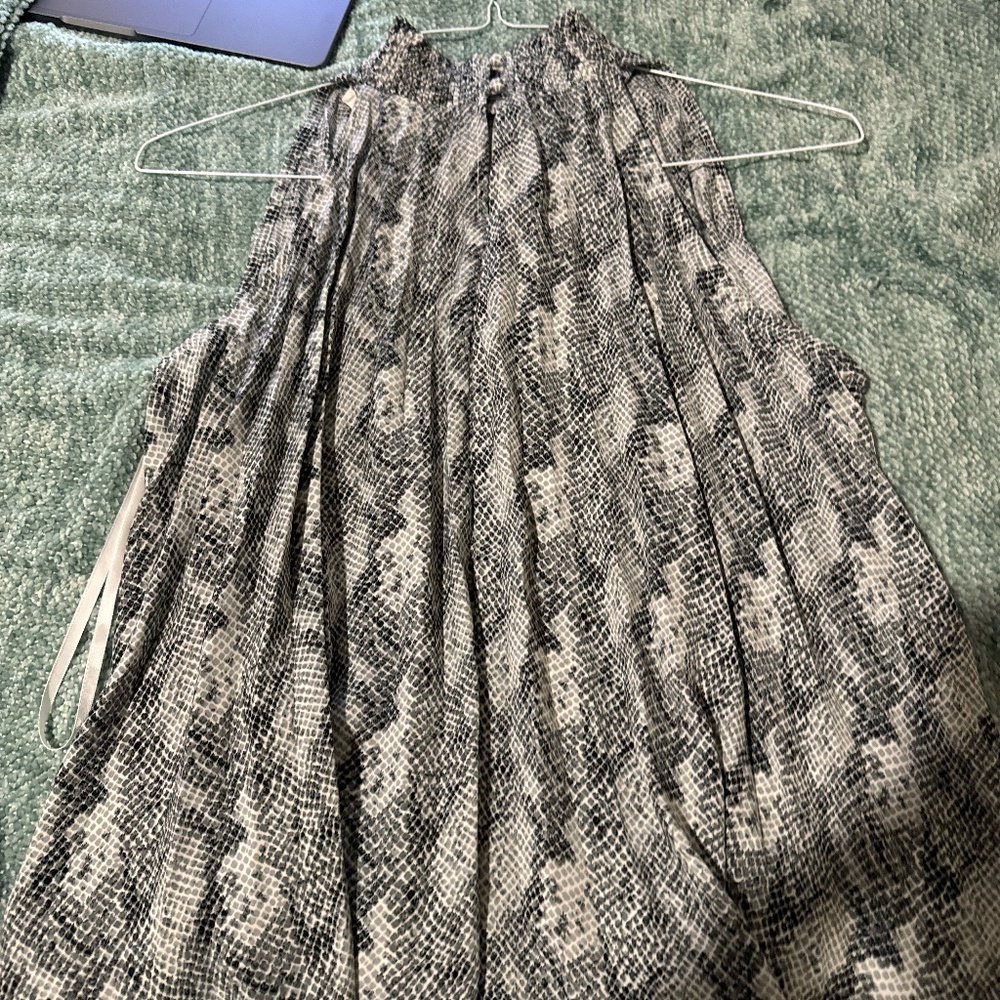 Snake print flowy tank top